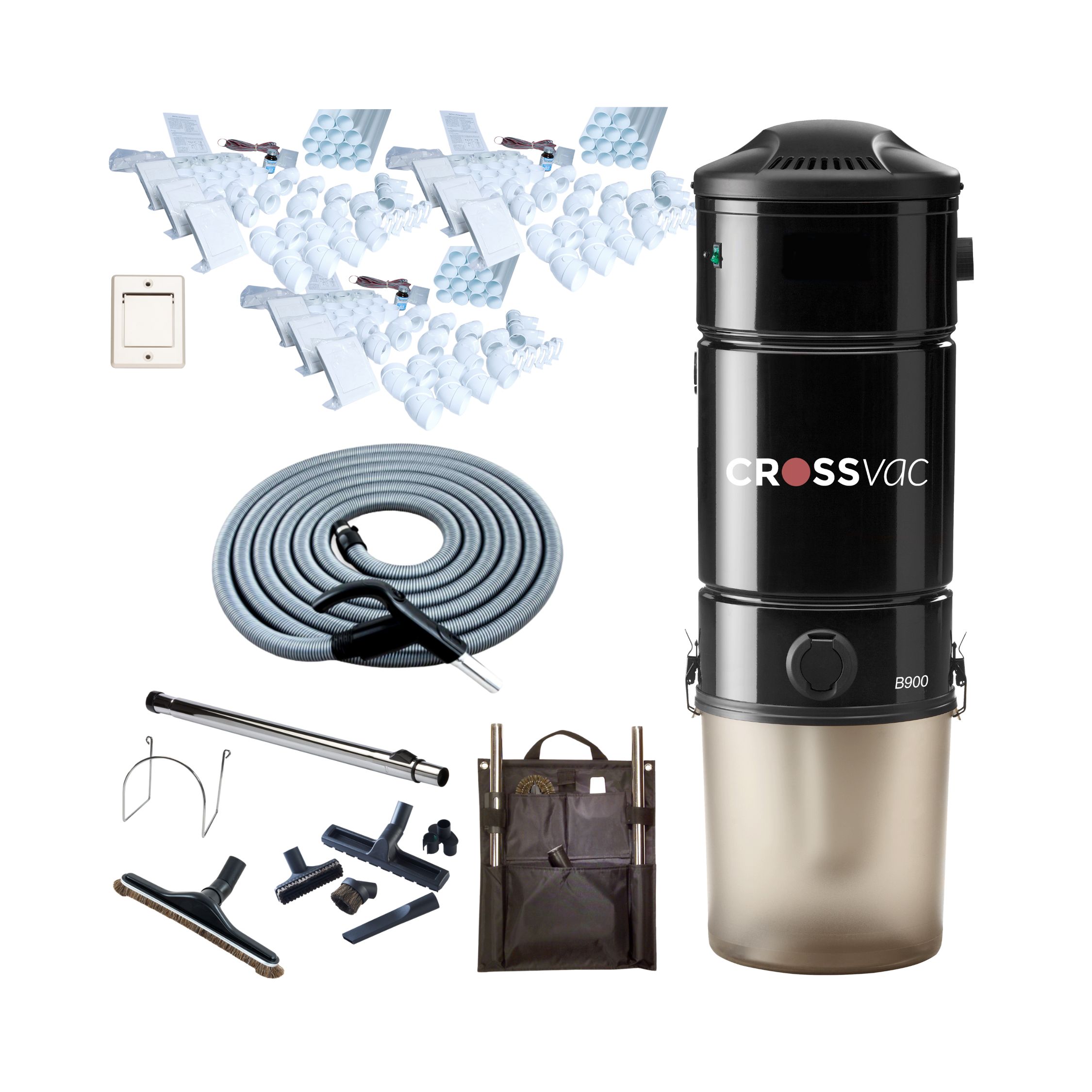 crossSetXLB900 Centrale Stofzuiger Set X-Large B900